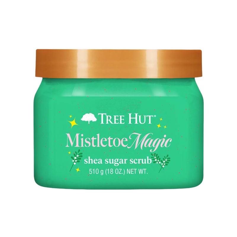 Treehut Mistletoe Magic Shea Sugar Scrub, Exfoliating & Hydrating Body Scrub with Shea Butter, 18 oz - Image 1